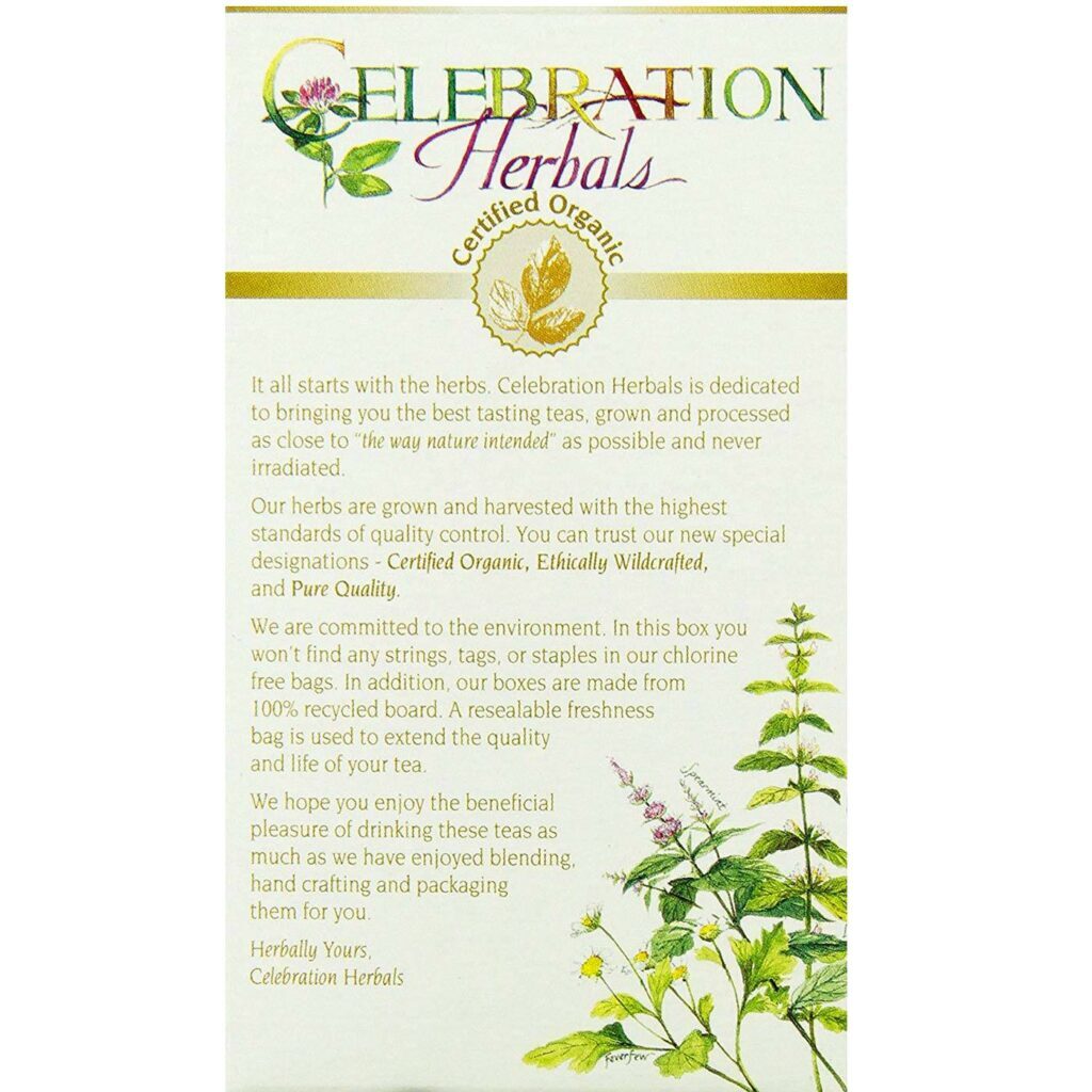 Celebration Herbals Chá de Raiz de Ruibarbo Turco Orgânico 94g (105ml) - Imagem 3
