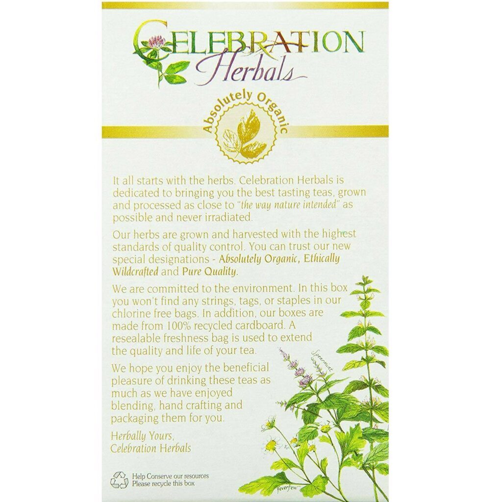 Chá de Sálvia Orgânica Celebration Herbals - 24 Saquinhos: Saúde e Bem-Estar Natural - Imagem 3