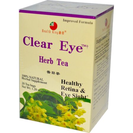 Health King and Balanceuticals, Clear Eye™ Chá para os Olhos - 20 Saquinhos