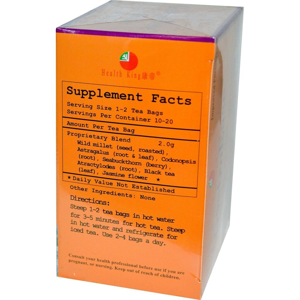 Chá de Ervas GastroEase Health King and Balanceuticals - 20 Sachês para Bem-Estar Digestivo - Imagem 2