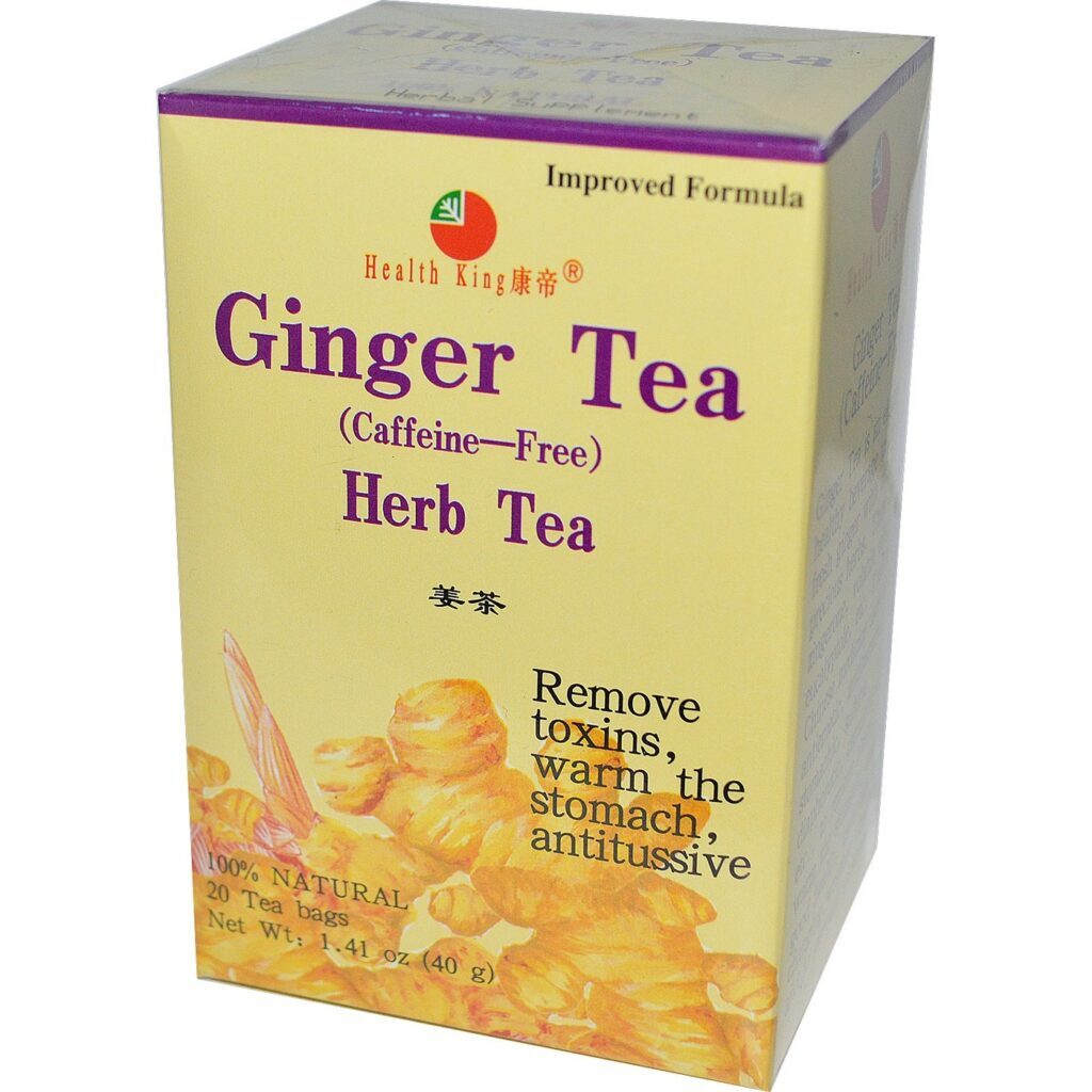 Health King and Balanceuticals Chá de Gengibre Sem Cafeína - 20 Saquinhos para Bem-Estar