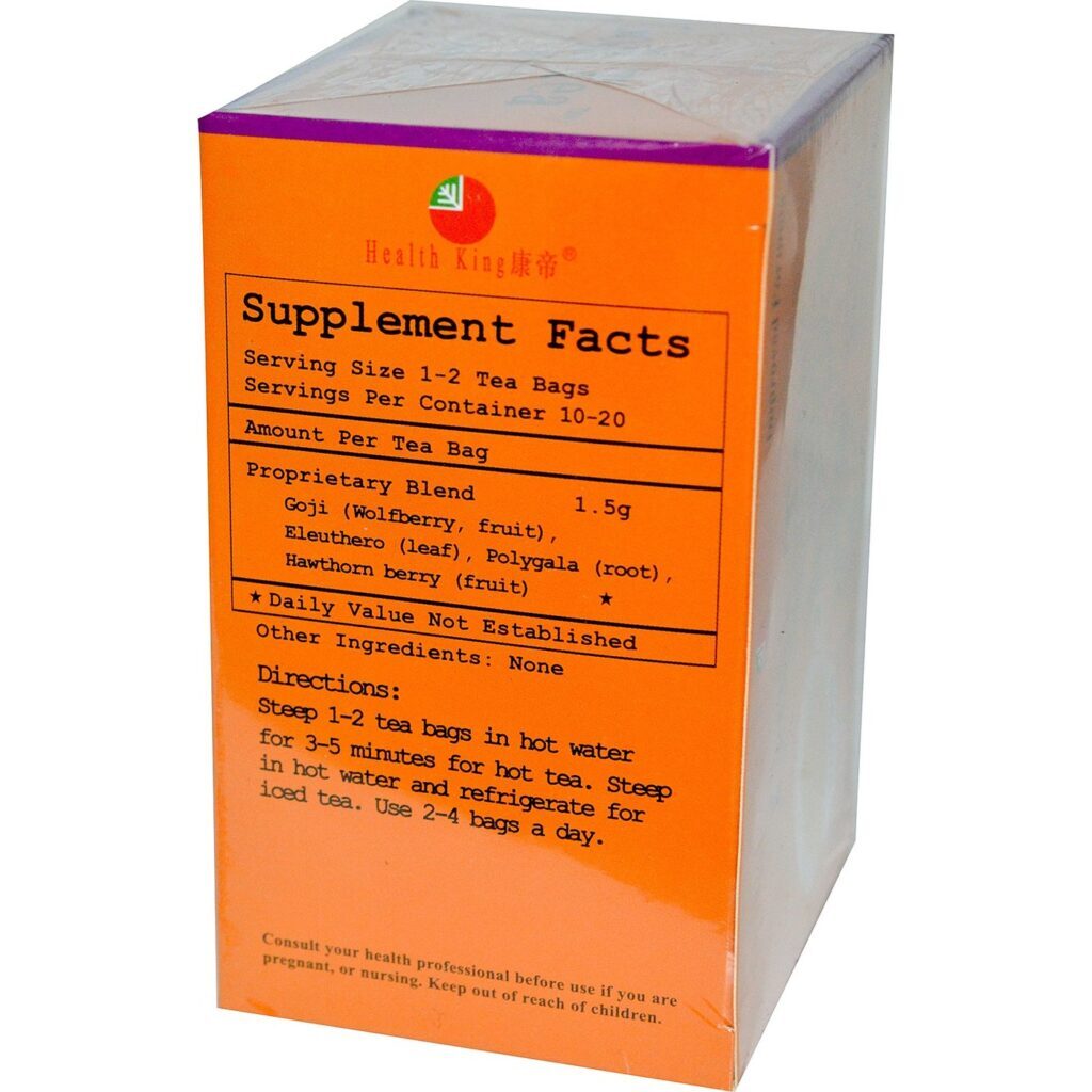 Chá de Goji Health King and Balanceuticals 20 Sachês: Bem-Estar e Antioxidantes para Você - Imagem 2