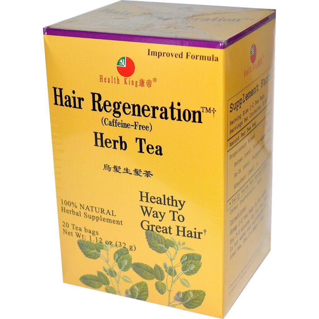 Health King Chá de Regeneração Capilar - 32g (20 Sachês) - Cabelo Forte e Saudável