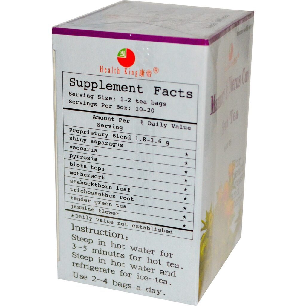 Chá de Ervas Health King and Balanceuticals para Cuidado das Mamas e Útero - 20 Saquinhos - Imagem 2