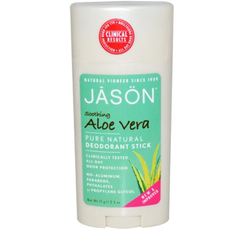 Jason Natural Cosmetics, Desodorante Stick Natural de Aloe Vera - 71 g (2,5 oz)