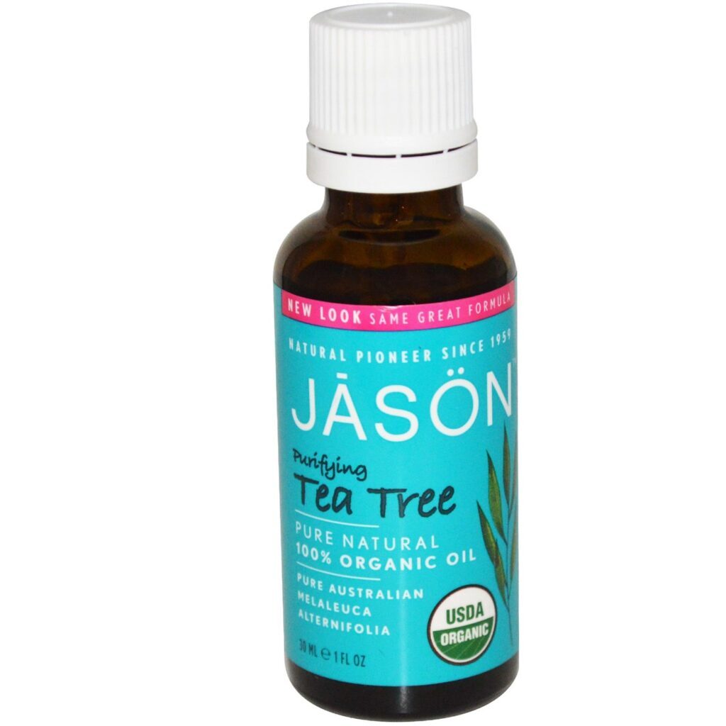 Jason Natural Óleo da Árvore do Chá Orgânico Puro 30ml (1 oz) - Ação Antisséptica e Cicatrizante