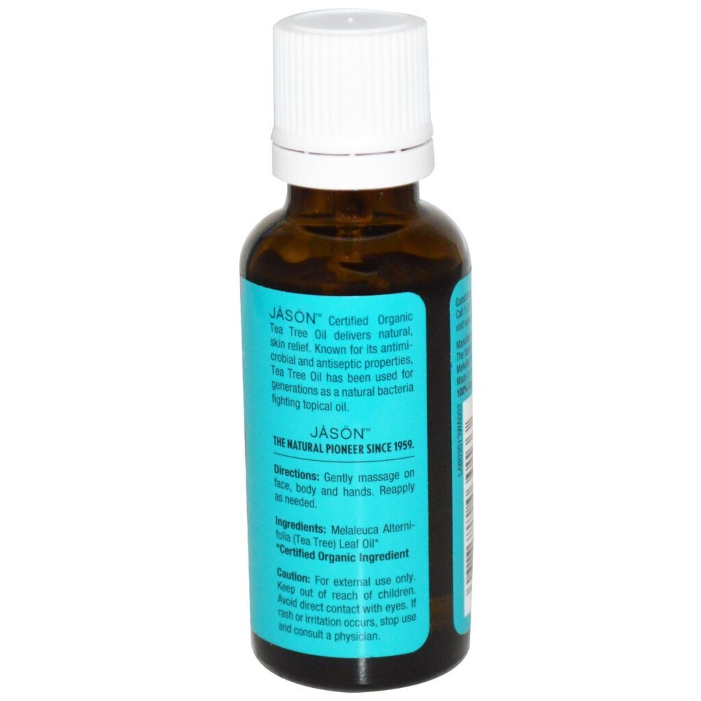 Jason Natural Óleo da Árvore do Chá Orgânico Puro 30ml (1 oz) - Ação Antisséptica e Cicatrizante - Imagem 2