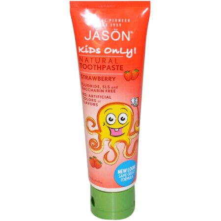 Jason Natural Cosmetics, Creme Dental Infantil, Sabor Morango - 209 g (4,2 oz)