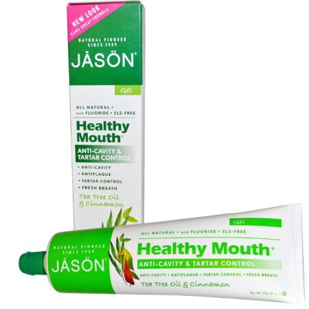 Jason Natural Cosmetics, Creme Dental Sorriso Saudável Anti-Cárie e Tártaro - 170 g