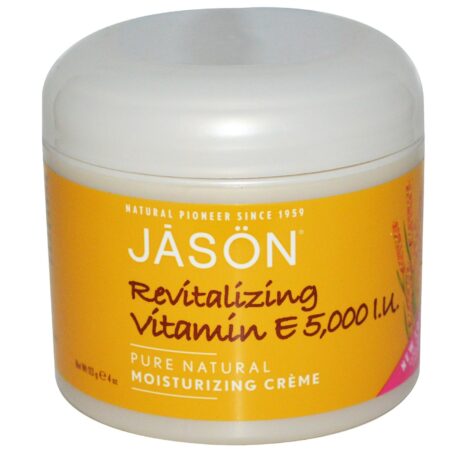 Jason Natural Cosmetics, Creme Revitalizador de Vitamina E 5000 UI - 113 g (4 oz)