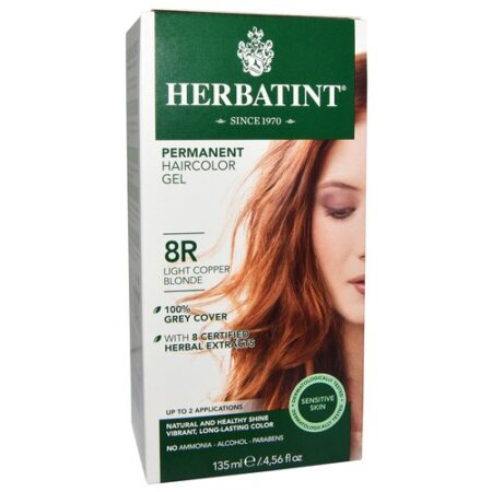 Herbatint, Tintura para Cabelo Gel 8R, Loiro Acobreado Light - 135 ml