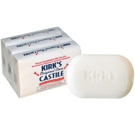 Kirks Natural, Sabonete em Barra de Coco Castela - 3 Barras (360 g)