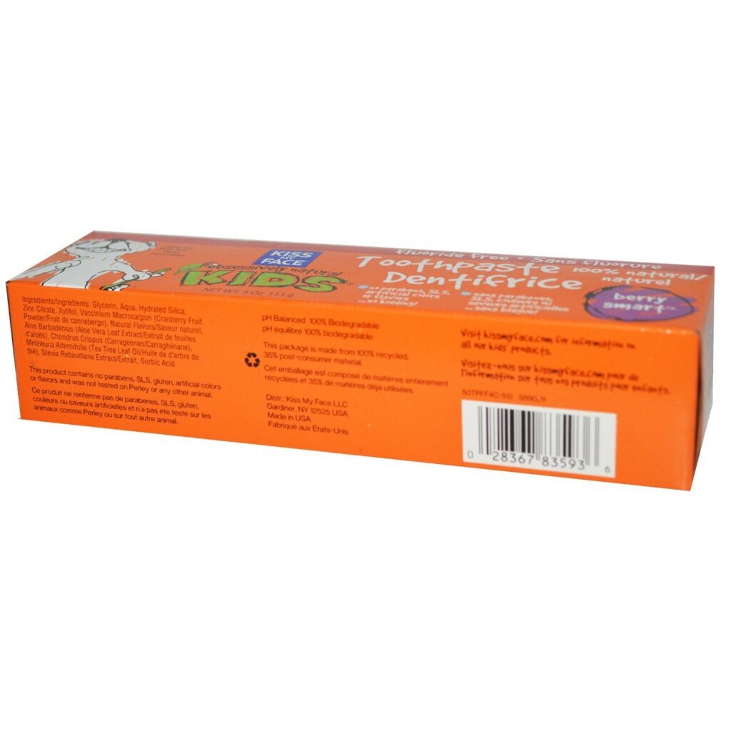 Kiss My Face Creme Dental Obsessively Natural Kids® - Cuidado Natural para Sorrisos Saudáveis 113g - Imagem 2