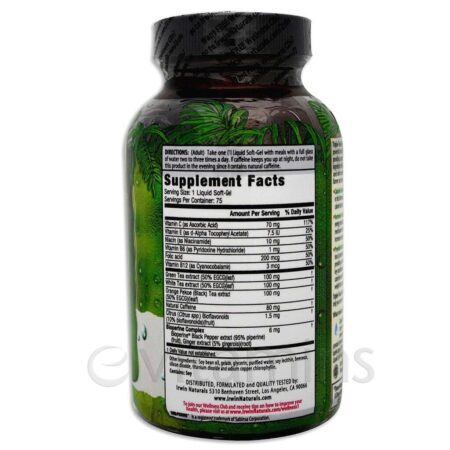 Irwin Naturals Fat Burner Triplo-Chá Queima de Gordura - 75 Cápsulas Gel - Imagem 2