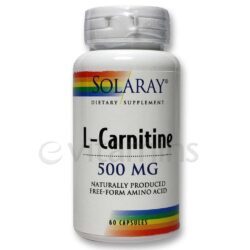 Solaray L-Carnitina 500 mg - 60 Cápsulas: Energia e Desempenho para Brasileiros