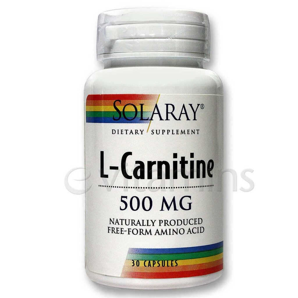 Solaray L-Carnitina 500 mg 30 Cápsulas: Potencialização Energética e Metabolismo