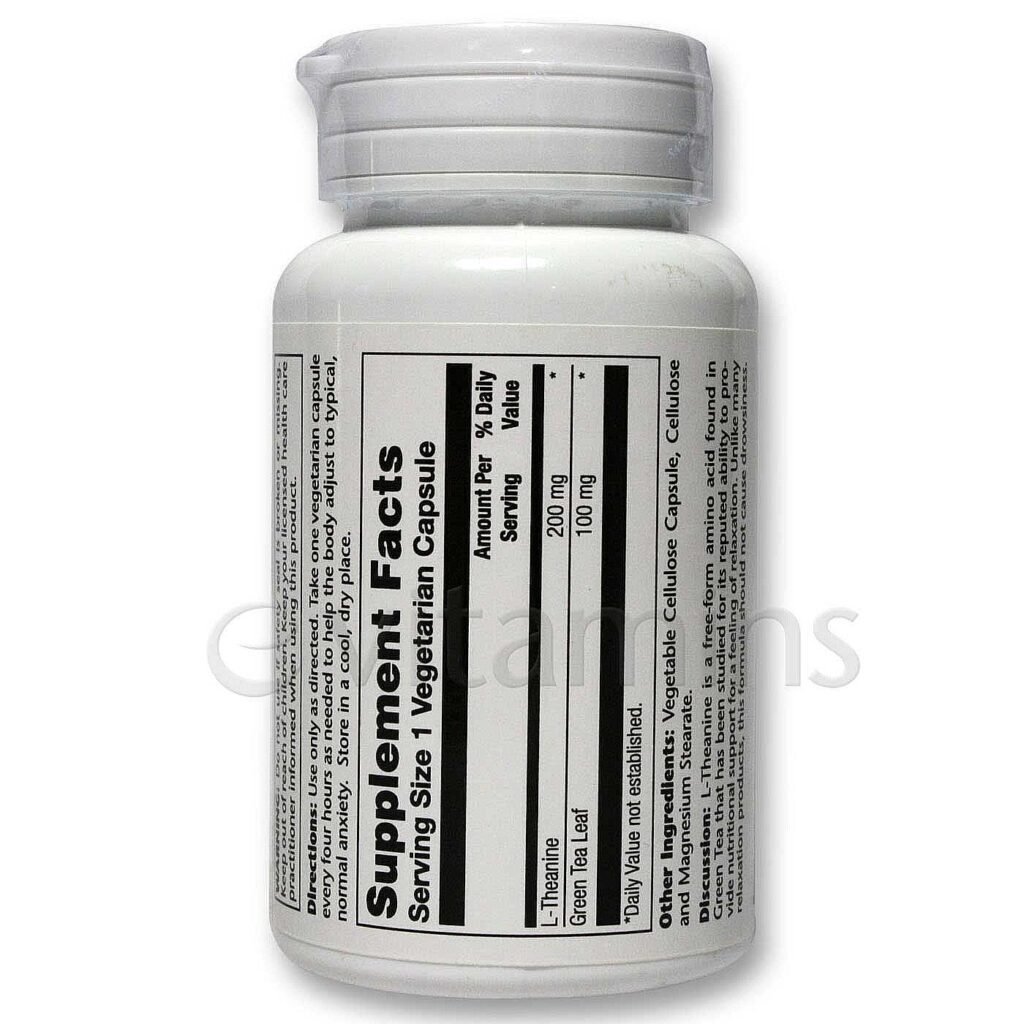 Solaray L-Teanina 45 Cápsulas Vegetarianas: Foco e Relaxamento Natural - Imagem 3