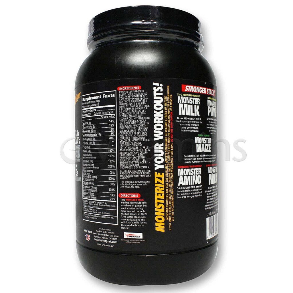 Monster Milk™ Proteína Baunilha CytoSport 1008g: Potência e Recuperação para Atletas no Brasil - Imagem 2