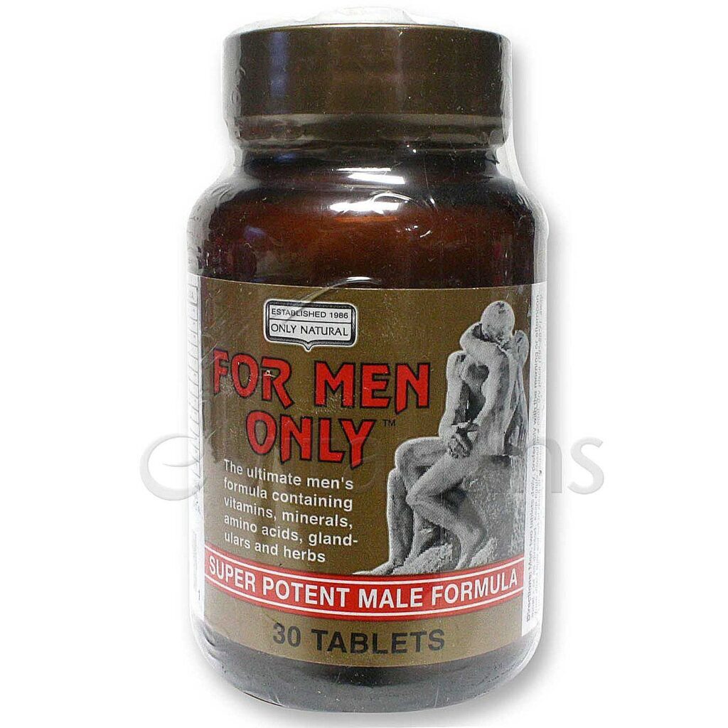 Only Natural For Men Only Fórmula Masculina 30 Tabletes - Saúde e Vitalidade