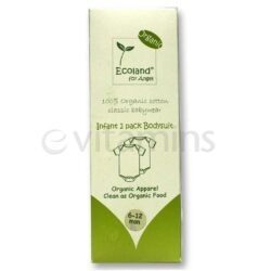 Ecoland Bodysuits Infantis (6-12 meses) - Kit Natural com 2 Peças
