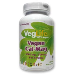 VegLife Vegan Cal-Mag 120 Tabletes: Cálcio e Magnésio Veganos Essenciais