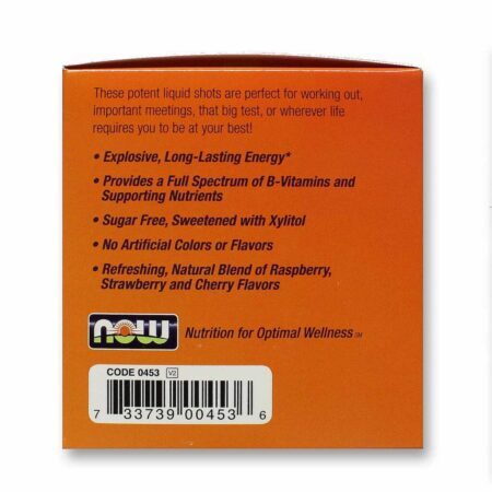 Now Foods Shots B-12 Energia Mix de Frutas - 12 Shots (15 ml Cada) - Imagem 4