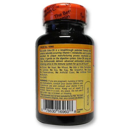 American Health Ester-C 500 mg com Bioflavonóides Cítricos - 60 Cápsulas: Imunidade e Vitalidade - Imagem 3