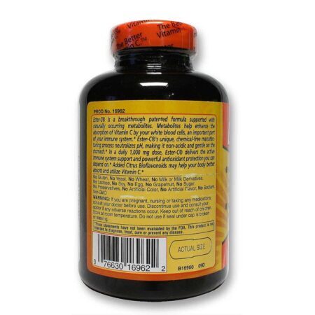 American Health Ester-C 500mg com Bioflavonóides Cítricos: 240 Cápsulas Vegetarianas para Sua Saúde - Imagem 3