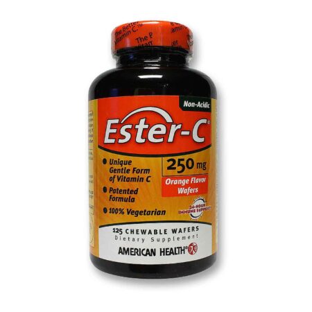 American Health, Ester C® 250 mg, Sabor Laranja - 125 Pastilhas Mastigáveis