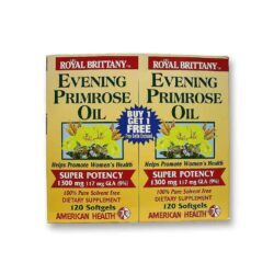 Óleo de Prímula American Health Real Brittany 1.300 mg (Twin Pack) - 120 Cápsulas Gel (Cada)