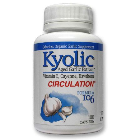 Kyolic, Fórmula Io6 Coração Saudável com Vitamina E & Pimenta de Caiena - 100 Cápsulas