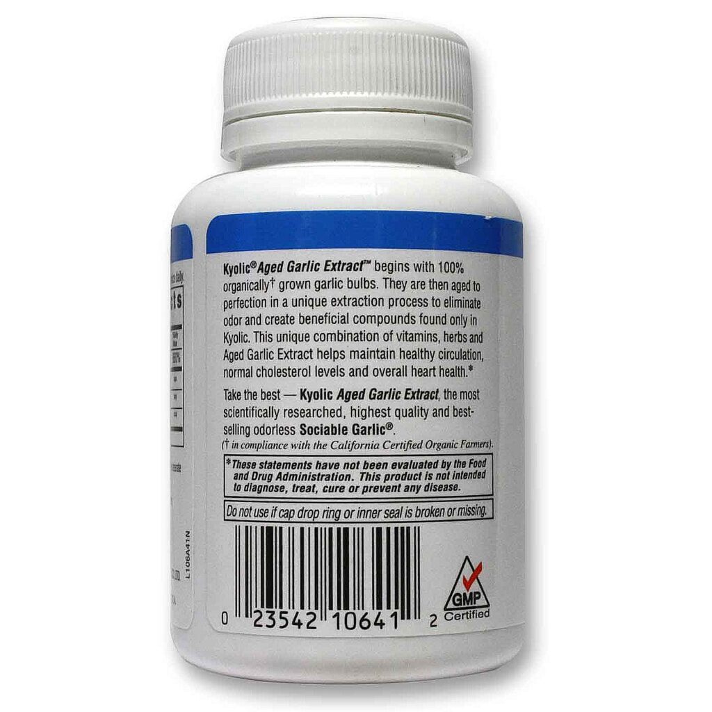 Kyolic Fórmula Io6 Coração Saudável com Vitamina E e Pimenta de Caiena - 100 Cápsulas - Imagem 3
