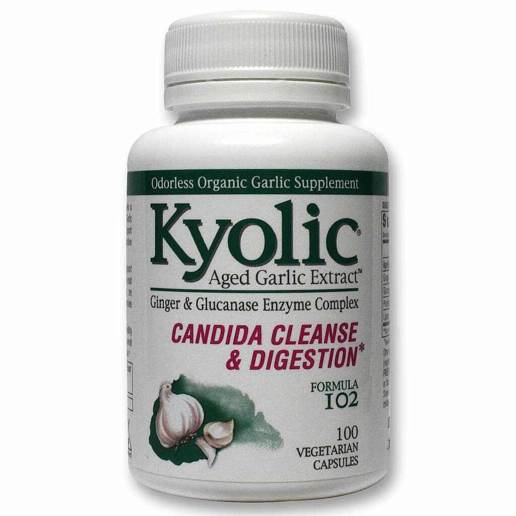 Kyolic Fórmula Kyolic 102 - Limpeza de Cândida e Digestão 100 Cápsulas Vegetarianas
