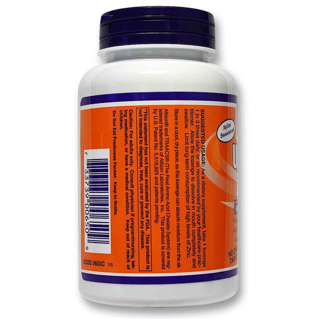 Now Foods Zinco-C Pastilhas 50 Unidades: Reforço Imunológico e Bem-Estar - Imagem 3