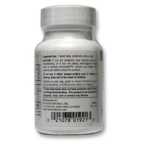 Source Naturals A vitamina K2 30 Tabletes - Image 3