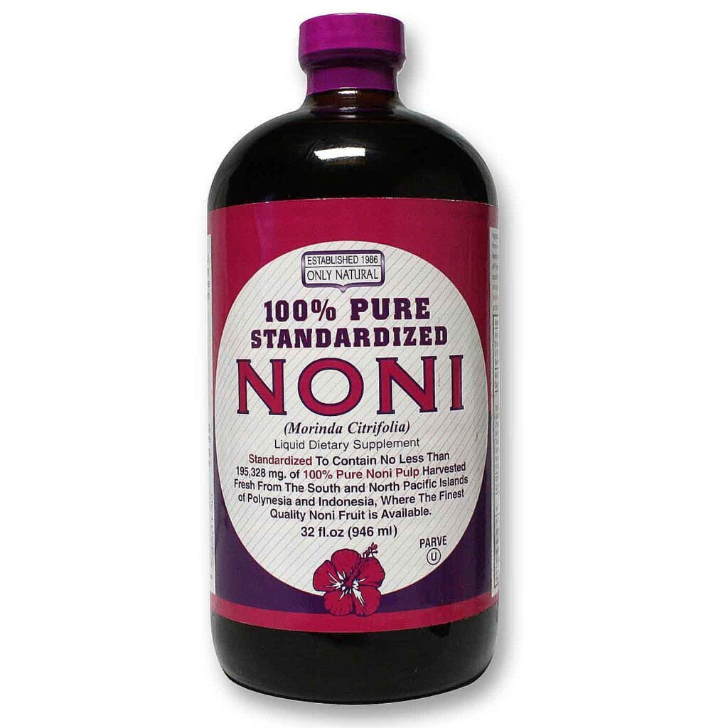 Only Natural Suco de Noni 100% Puro 946ml - Rico em Antioxidantes Naturais