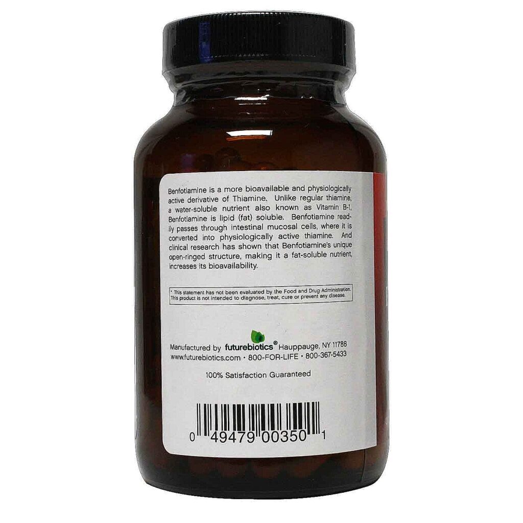 Futurebiotics Benfotiamina 120 Cápsulas Vegetarianas - Suporte Neuronal e Metabólico - Imagem 3