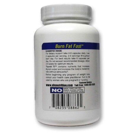 Absolute Nutrition Thyroid T-3 60 Cápsulas - Image 3