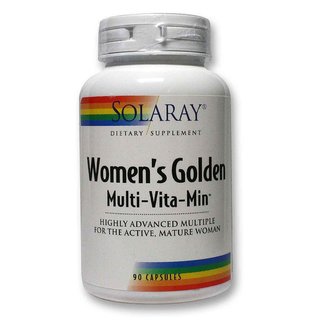 Solaray Multi-Vita-Min Mulheres de Ouro 90 Cápsulas: Vitalidade e Bem-Estar Feminino