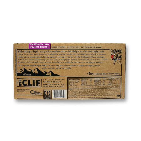 Clif Bar, Barras Energéticas - Lascas de Chocolate com Amendoim Crocante -12 Barras - Image 2