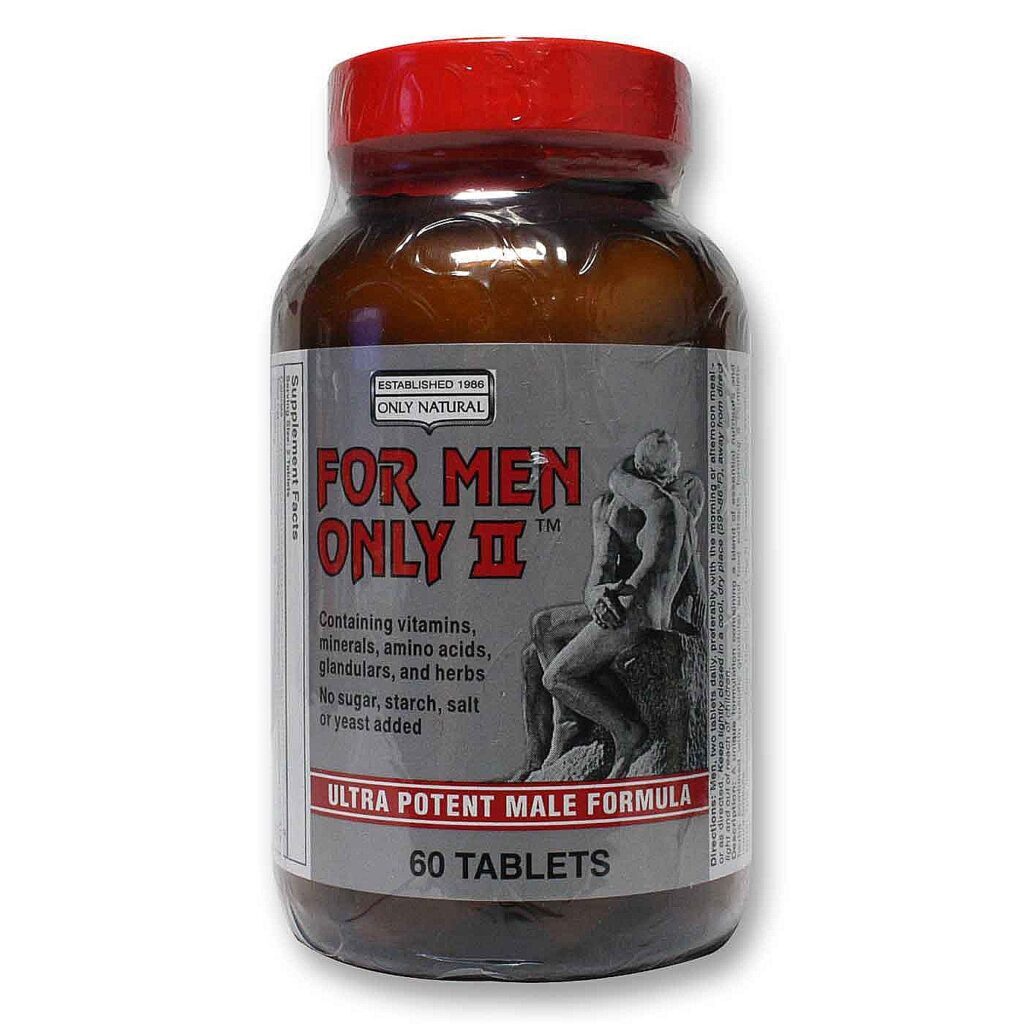Only Natural For Men Only II Performance Masculina 60 Tabletes