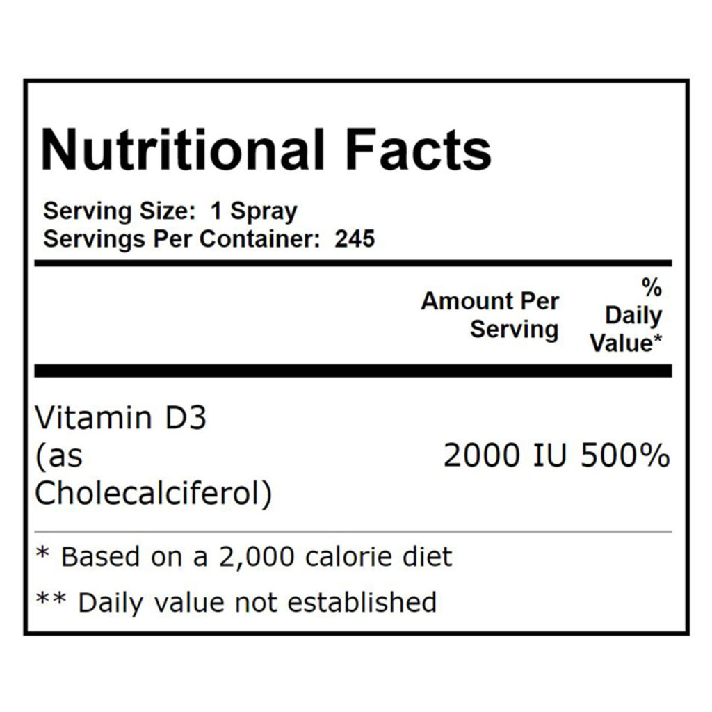 L.A. Naturals D3 2.000 UI Spray - Vitamina D para Imunidade e Ossos 30ml - Imagem 2
