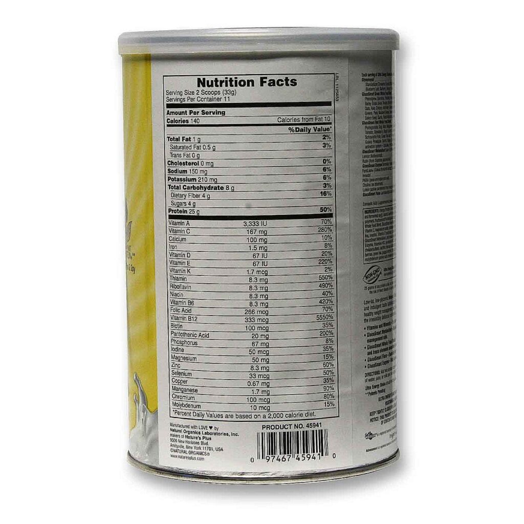 Nature's Plus Ultra Energy Shake Baunilha 363g: Energia Pura e Nutrição Completa - Imagem 2