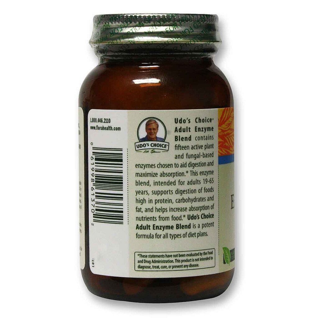 Flora Escolha do Udo Adulto Enzyme Misture 60 Cápsulas Vegetarianas - Saúde Digestiva Completa - Imagem 3