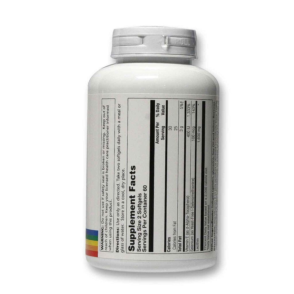Solaray Bio E com Selênio - Vitamina E Potencializada com Selênio | 120 Cápsulas - Imagem 2