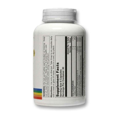 Solaray, Citrato de Cálcio-Magnésio com Vitamina D - 180 Cápsulas - Image 2