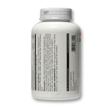 Solaray, Citrato de Cálcio-Magnésio com Vitamina D - 180 Cápsulas - Image 3