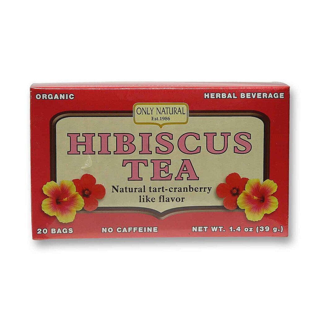 Only Natural Chá de Hibisco - 20 Saquinhos para Bem-Estar e Saúde