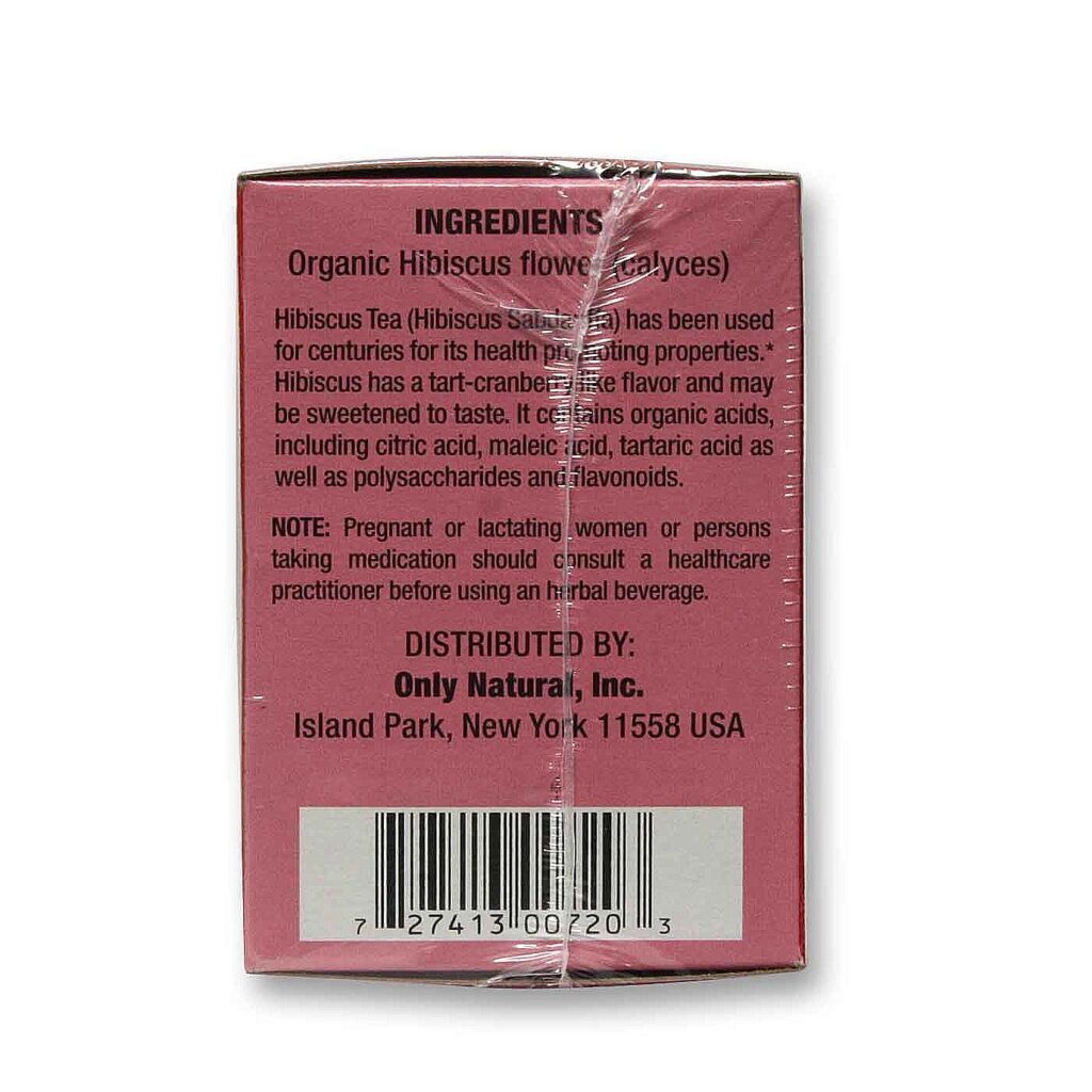 Only Natural Chá de Hibisco - 20 Saquinhos para Bem-Estar e Saúde - Imagem 2