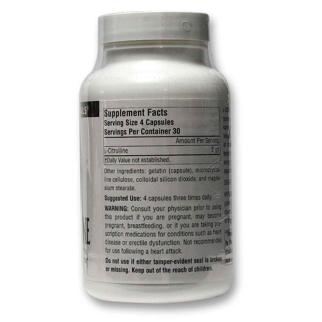 Source Naturals L-Citrulina 500 mg - 120 Cápsulas: Energia e Desempenho para o Seu Dia - Imagem 2